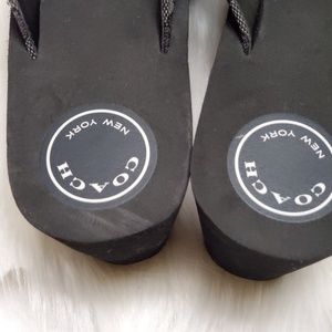 Coach Shoes - Coach Jen Wedge Thong Sandals Coach Shoes - Coach Jen Wedge Thong Sandals